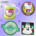 joyous festival best gift lovely hello kitty pattern japan granny pvc coaster